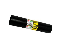 Мешки для мусора 120 л, черные, в рулоне 25 шт., ПВД, 40 мкм, 1100х700 мм, GRIFON, 101-019 в Омске