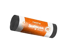 Мешки для мусора 20 л, черные, в рулоне 25 шт., ПНД, 6 мкм, 420х450 мм, SIBIRSKAYA, 101-001 S в Омске