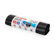 Мешки для мусора 120 л, черные, в рулоне 10 шт., ПНД, 14 мкм, 1100х700 мм, LAIMA, 601385 в Омске