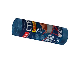 Мешки для мусора 120 л, трехслойные, синие, в рулоне 5 шт., ПВД, 75 мкм, 1100х700 мм, GRIFON PROFF СТРОЙКА, 101-521 в Омске