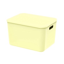 Ящик пластиковый вкладываемый светло-желтый 410х305х245 мм в Омске