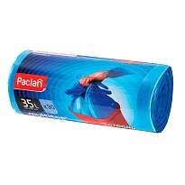 Мешки для мусора 35 л, с ушками, синие, в рулоне 30 шт., ПНД, 10,5 мкм, 640х500 мм, PACLAN Multitop, 600819 в Омске
