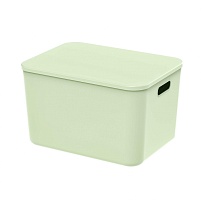 Ящик пластиковый вкладываемый светло-зеленый 410х305х245 мм в Омске