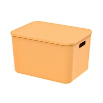 Ящик пластиковый вкладываемый желтый 410х305х245 мм в Омске