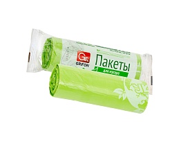 Мешки для мусора 120 л, биоразлагаемые, на втулке, зеленые, в рулоне 10 шт., ПНД, 18 мкм, 1100х700 мм, GRIFON Bio, 100-120 в Омске