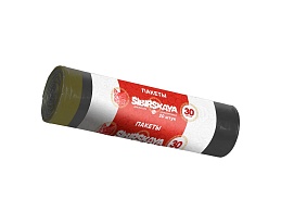 Мешки для мусора 30 л, с завязками, черные, в рулоне 20 шт., ПНД, 12 мкм, 560х530 мм, SIBIRSKAYA, 101-071 S в Омске