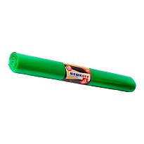 Мешки для мусора 180 л, зеленые, в рулоне 10 шт., ПВД, 50 мкм, 1100х900 мм, МЕШКОFF, 4458 в Омске