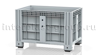 Контейнер iBox сплошной на ножках серый в Омске